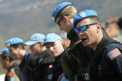 חיילים אמריקנים בכוח נאט"ו בקוסובו (צילום: AFP)