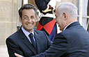 French President Nicolas Sarkozy with Prime Minister Benjamin Netanyahu (Photo: AFP)