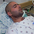 Nir Nachshon in hospital Photo: Guy Gerfi