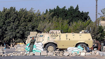 עמדת צבא מצרים בחצי האי סיני (צילום: EPA)