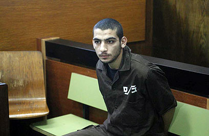 הנאשם מוחמד צופאן בבית המשפט (צילום: מוטי קמחי)