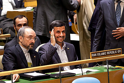 אחמדינג'אד בעצרת האו"ם בשנה שעברה. שוב יספק נאום שטנה? (צילום: AP)
