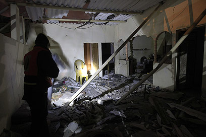 ההרס בעזה, הלילה (צילום: AFP)