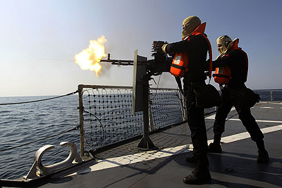 חיל הים האיראני בתרגיל באזור מצר הורמוז (צילום: MCT)