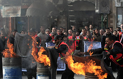 תרגיל בכיכר המרכזית  (צילום: AFP)