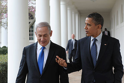 "אובמה מתוסכל מישראל, אבל אינו אויב שלה". עם נתניהו בית הלבן (צילום: עמוס בן גרשום, לע"מ)