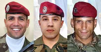 שלושת החיילים הצרפתים שנרצחו בשבוע שעבר (צילום: AFP, SIRPA )