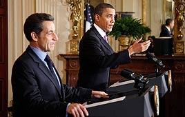 US President Barack Obama and French President Nicolas Sarkozy (Photo: Reuters)