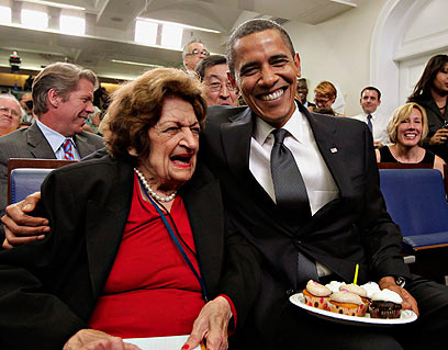 עם ברק אובמה (צילום: AP)