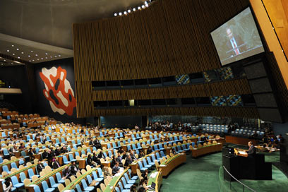 העצרת הכללית של האו"ם. מאמצים של הרגע האחרון (צילום: שחר עזרן)