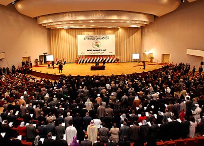 בפרלמנט העיראקי בשנה שעברה. ישראל על הכוונת (צילום: רויטרס)