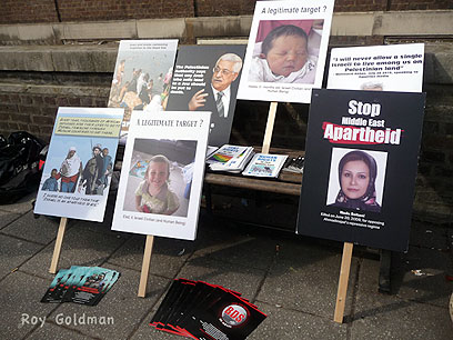 "80% לא מתעניינים בסכסוך". הפגנה פרו-ישראלית בלונדון (צילום: רועי גולדמן)