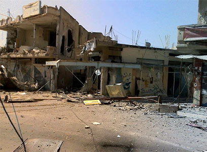 ההריסות באל-קוסייר, השבוע (צילום: AFP)