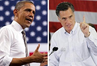 Seeking Jewish vote (Obama, Left) and Romney (Photo: AP)