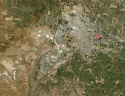 בסיס א-ספיר בסוריה, אתר הניסויים לנשק הכימי (צילום: google maps)