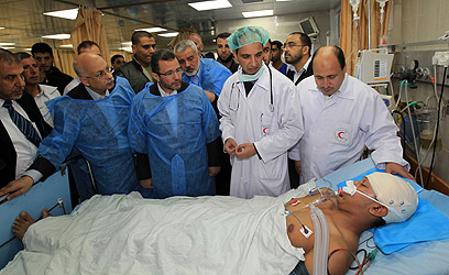 בית החולים שיפא בעזה (צילום: AFP)
