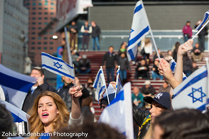 הפגנות תמיכה בישראל בטיימס סקוור