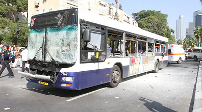 Bus after blast (Moti Kimhi)