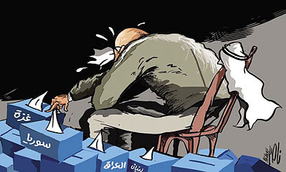 בוכים על עזה ועל סוריה. מתוך "א-רד" הירדני