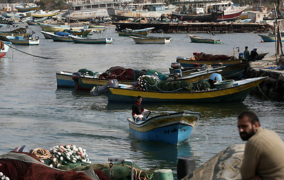 דייגים ברצועת עזה, היום (צילום: AFP)