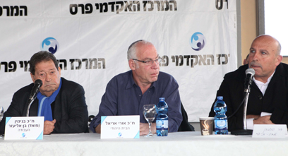 סופיאן אבו זיידה והח"כים אריאל ובן אליעזר (צילום: סיון פראג׳)