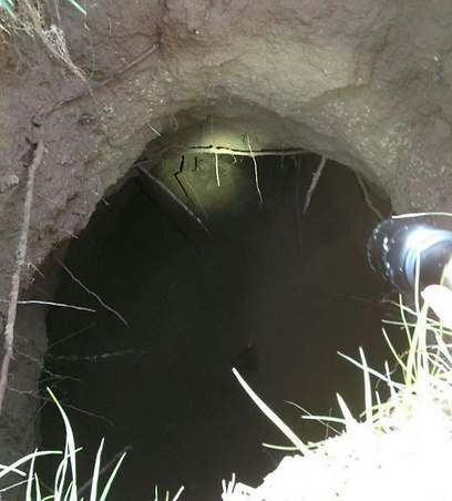 פיר המנהרה שנחשף (צילום: דובר צה"ל)
