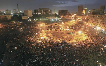 כיכר תחריר בקהיר, הערב (צילום: רויטרס)