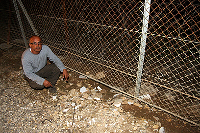 ניר דמארי ליד הגדר (צילום: רועי עידן)