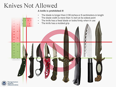 סכינים שעדיין אסור לשאת (צילום: רויטרס)