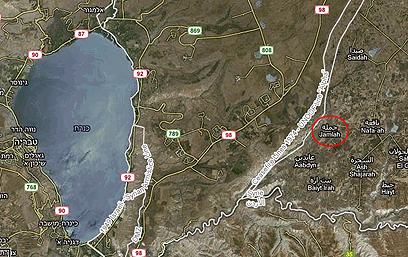 מיקום הכפר ג'מלה (צילום: Google Maps)