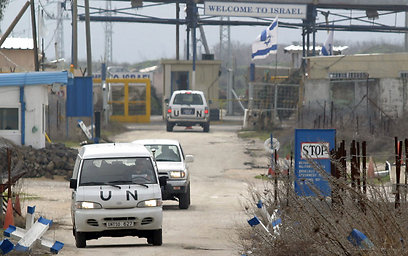 כוחות או"ם בגבול סוריה (צילום: AFP)