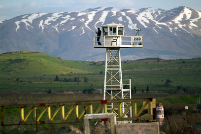 עמדת או"ם באזור החיץ ברמת הגולן (צילום: AP)