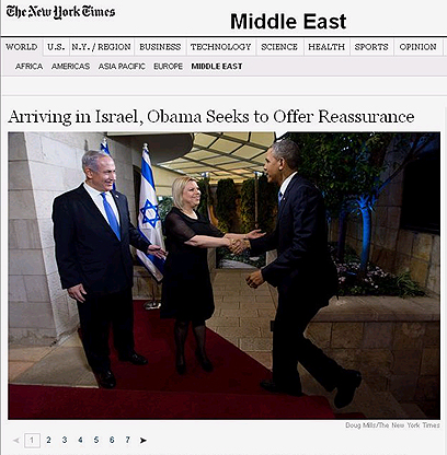 הנשיא בא לאשרר את הקשר בין ישראל לארה"ב. "ניו יורק טיימס"