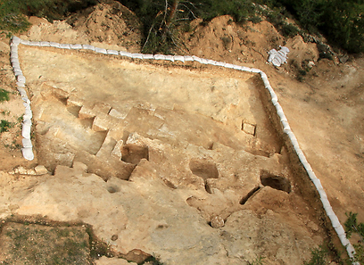 המקווה שנחשף ליד קרית מנחם (צילום: Skyview, באדיבות רשות העתיקות)