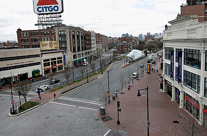 בוסטון נטושה אתמול בשעות הצהריים, שעון מקומי (צילום: AP)