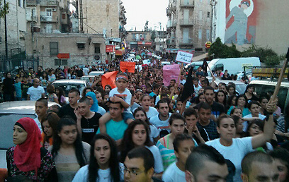 התהלוכה לזכרו של מחרוס זובידאת, היום בחיפה (צילום: אלפרד חדאד)