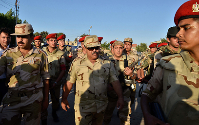 כוחות צבא מצרים ברפיח (צילום: AFP)