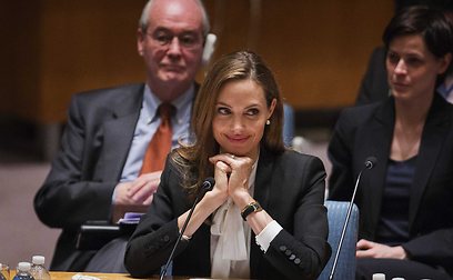 אנג'לינה ג'ולי במועצת הביטחון של האו"ם (צילום: רויטרס)