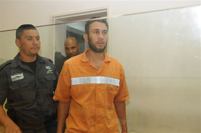 אבו רידה בבית המשפט בבאר שבע (צילום: הרצל יוסף)