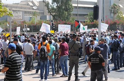 מפגינים בבאר שבע (צילום: הרצל יוסף)
