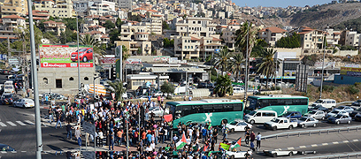 ההפגנה באום אל-פחם (צילום: אדהם מוחמד, zoomout)