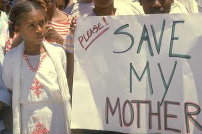 הפגנה של יהודי אתיופיה ב-1987 להעלאת קרוביהם (צילום: מגי איילון, לע"מ)