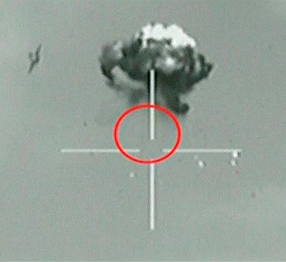Downing of drone that entered Israeli airspace in October - Screenshot of IDF video clip