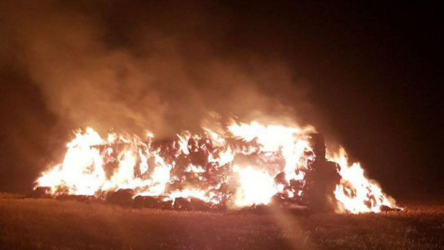 Straw bales set ablaze in latest incident of agricultural terrorism